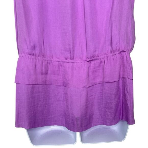 Banana Republic Women’s S  Satin Layered Ruffle Hem Blouson Tank - Picture 5 of 7